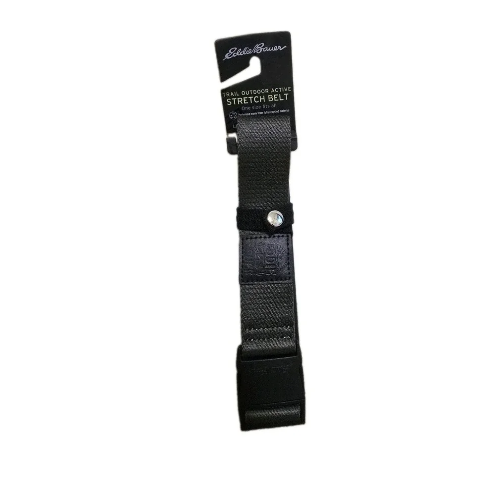 Eddie Bauer Mens Trail Outdoor Active Stretch Belt One Size Fits All Gray